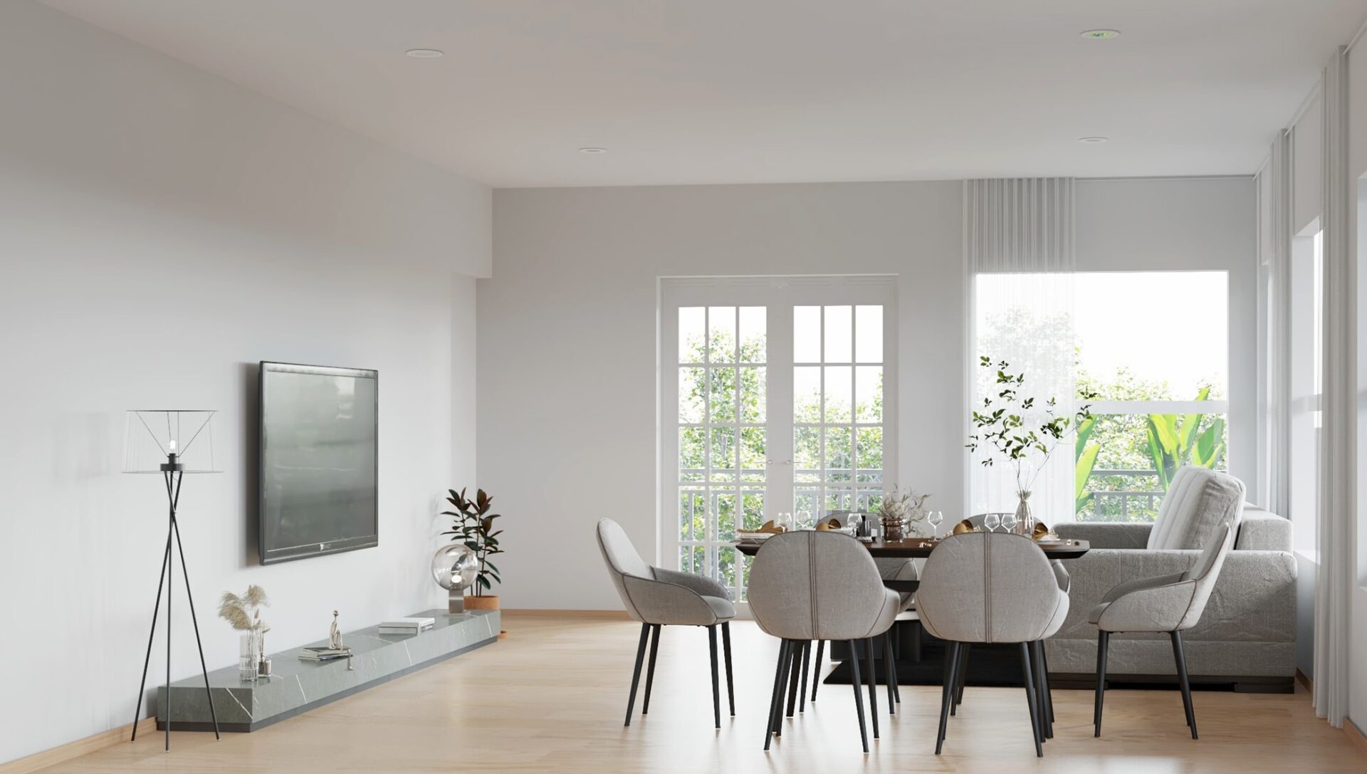luminous kitchen and breakfast nook