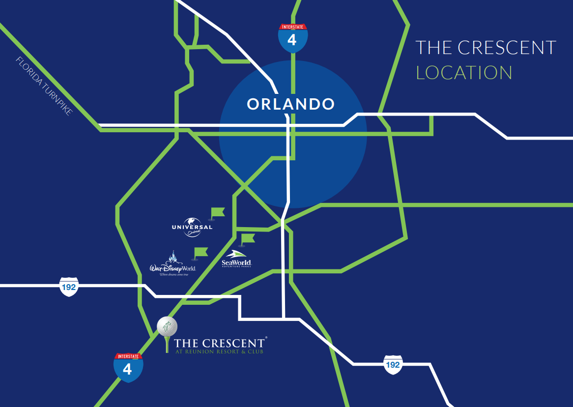 Map showing The Crescent location
