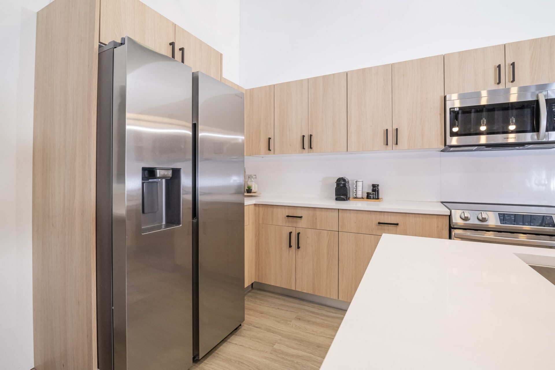 kitchen and dining area
